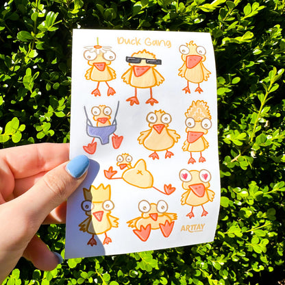 Duck Sticker Sheet - Arttay Designs