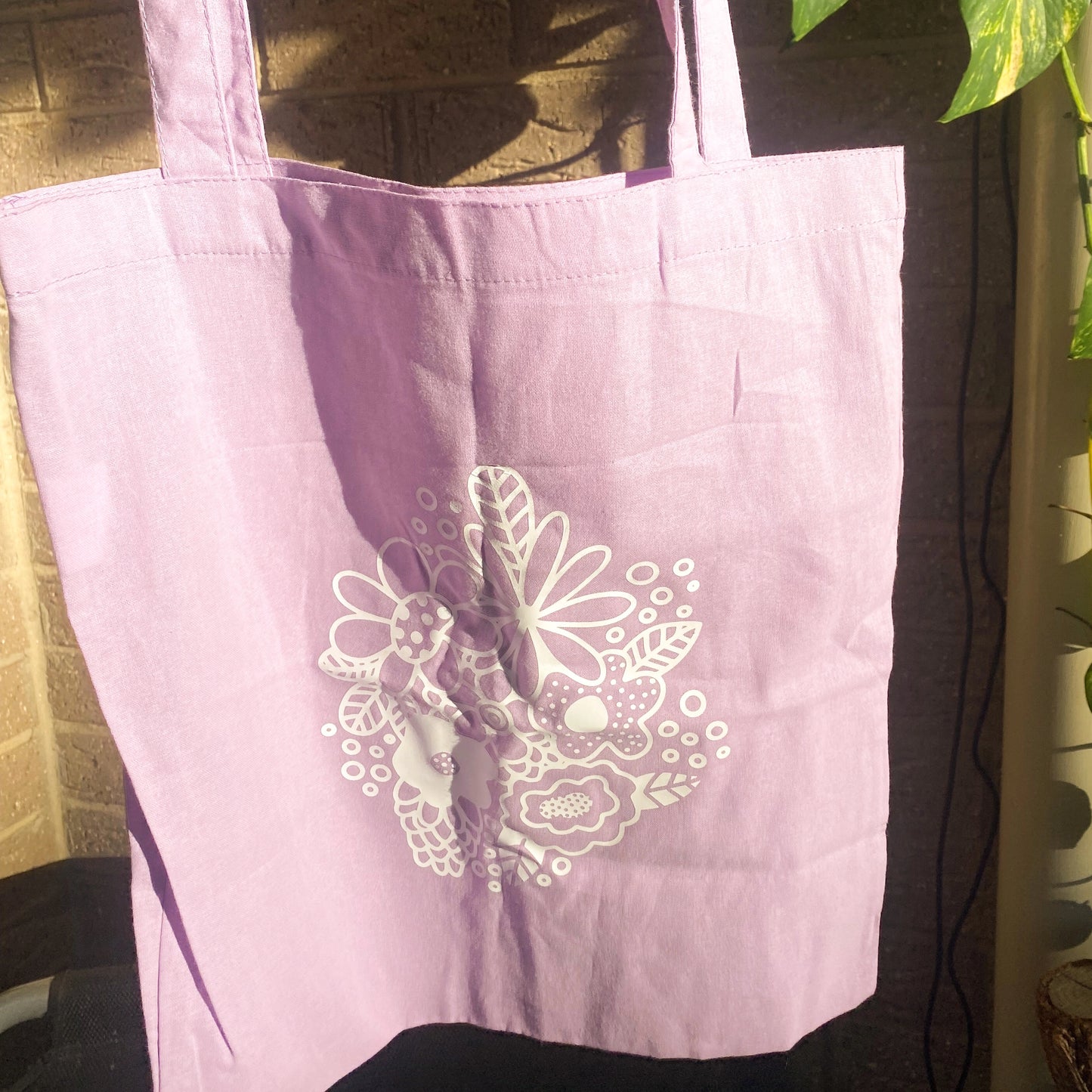 Purple Flower Tote Bag - Arttay Designs