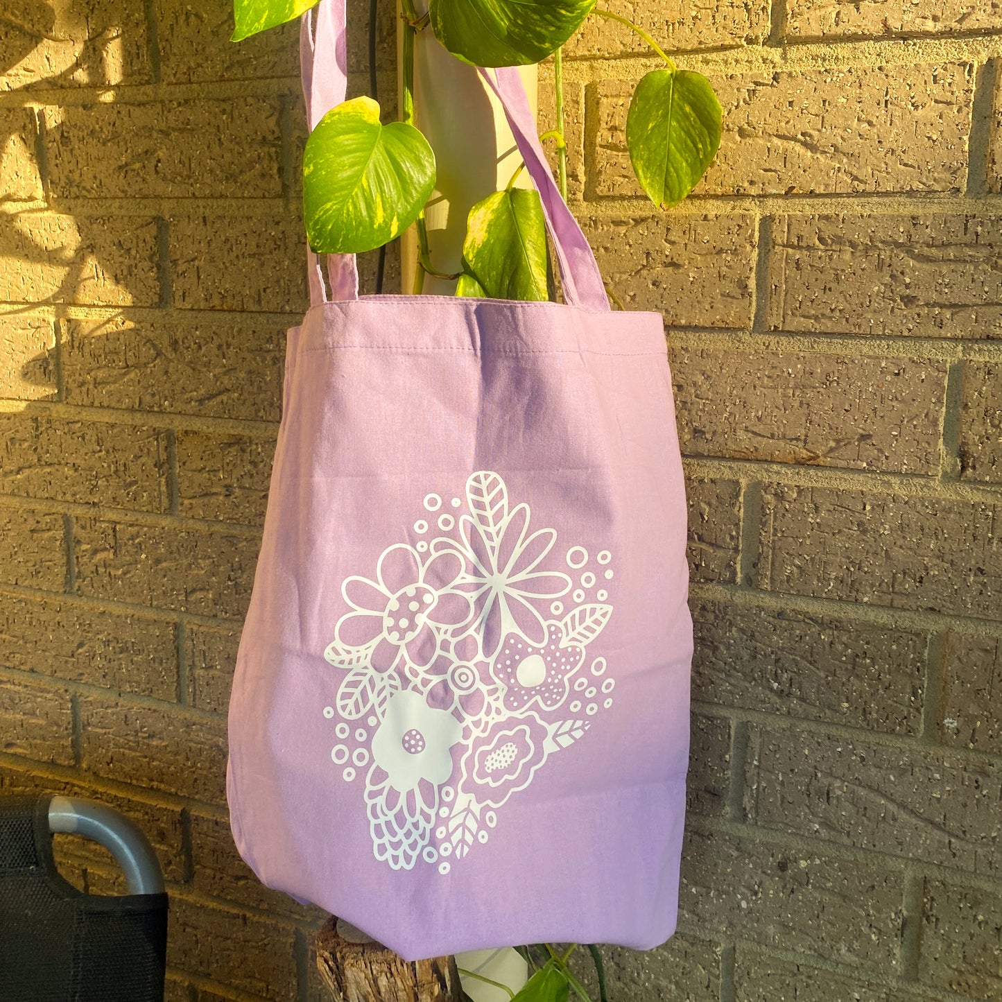 Purple Flower Tote Bag - Arttay Designs