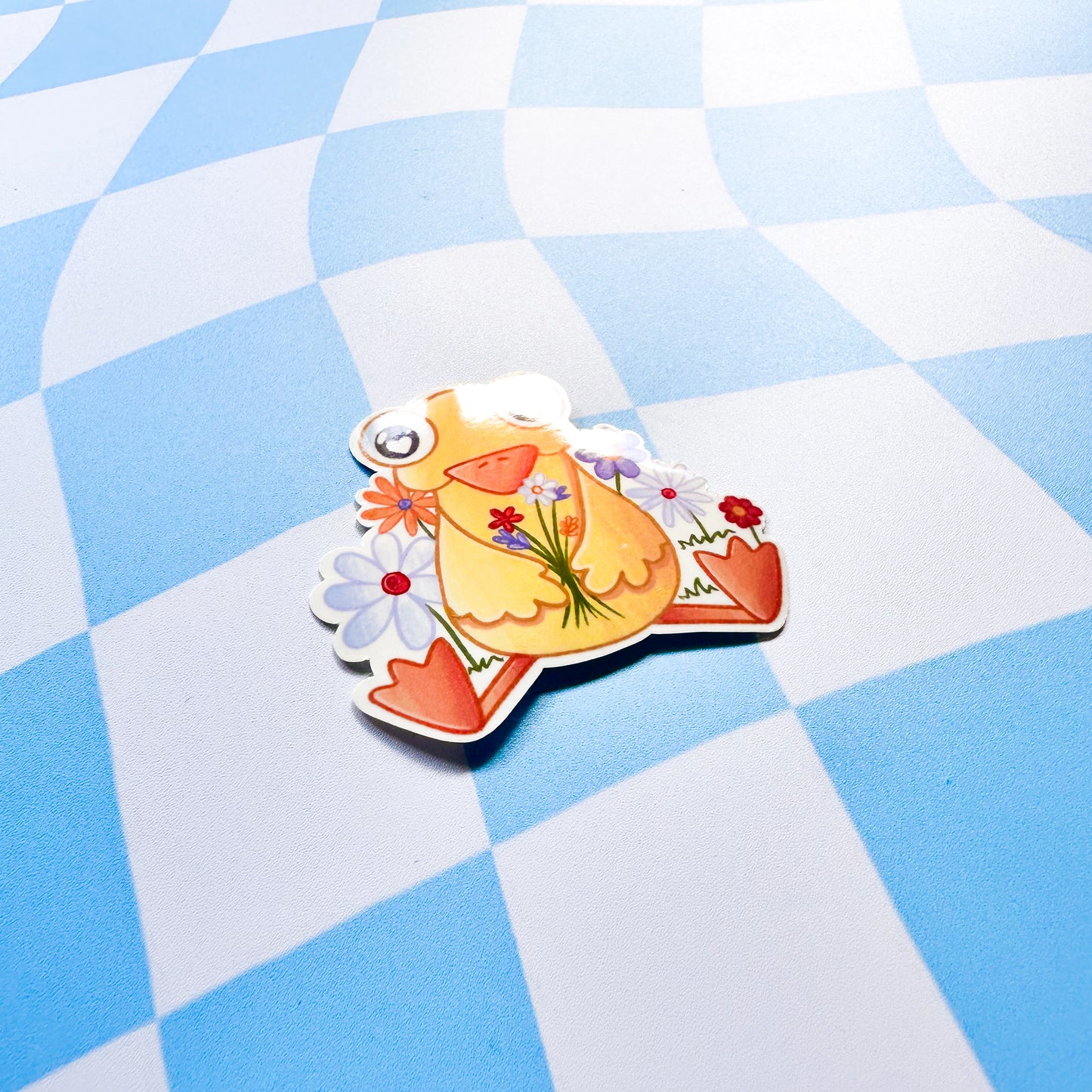 Flower Duck Sticker