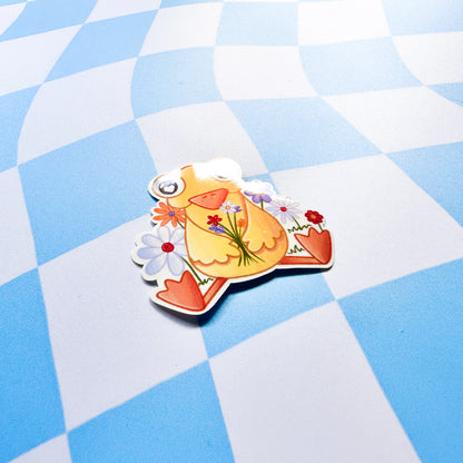 Flower Duck Sticker