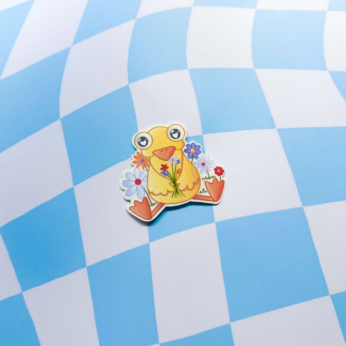 Flower Duck Sticker