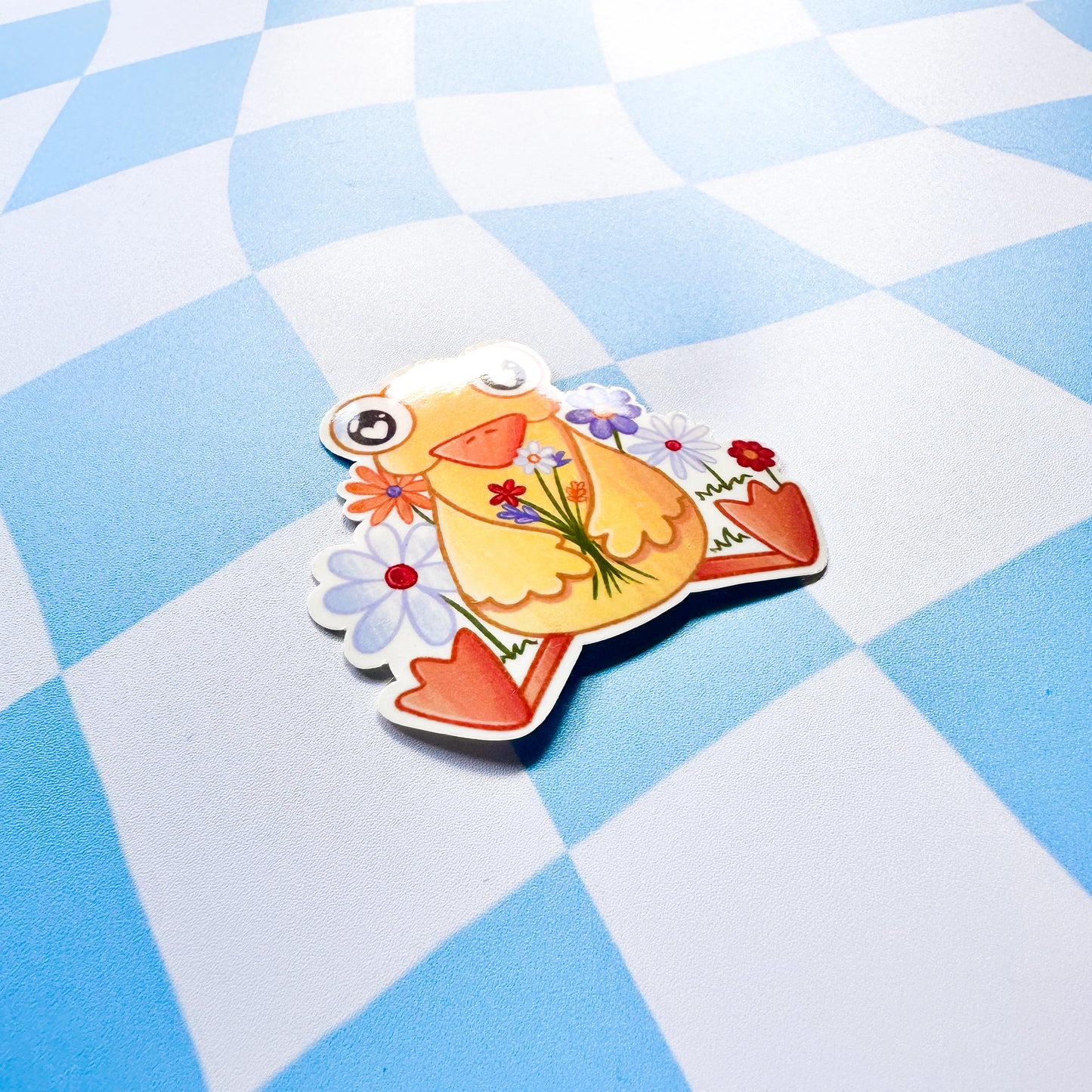 Flower Duck Sticker