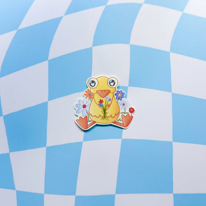 Flower Duck Sticker