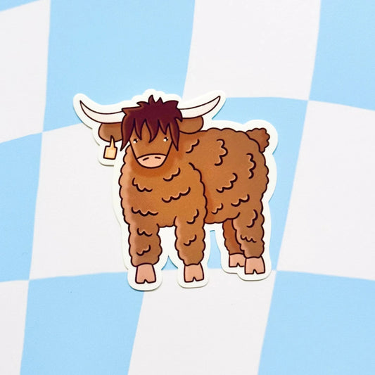 Fluffy Cow Sticker