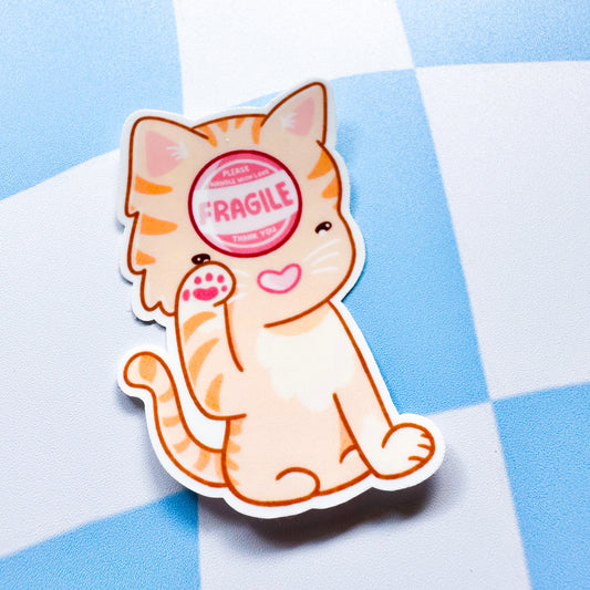 Fragile Cat Sticker