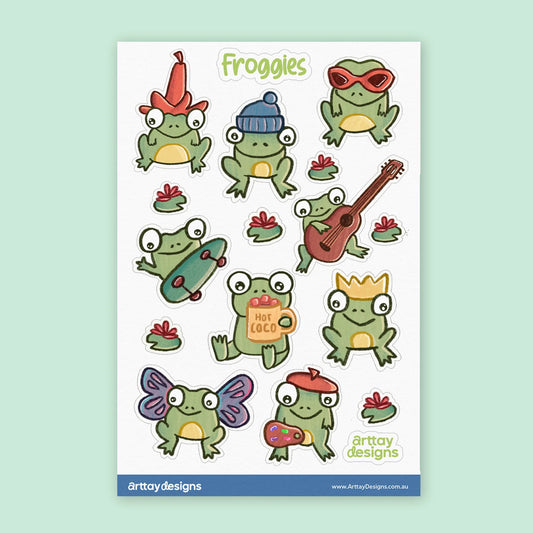 Frog Sticker Sheet