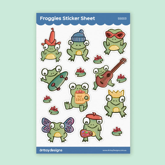 Frog Sticker Sheet