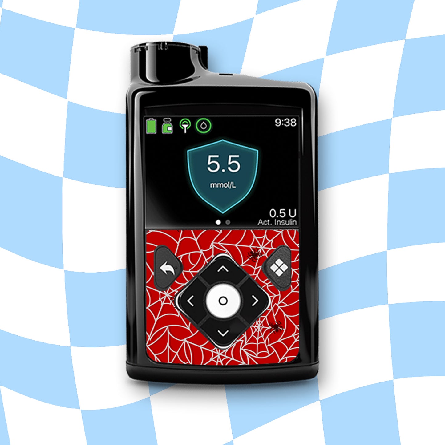 Spider Web Diabetes Device Stickers