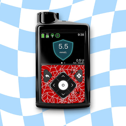 Spider Web Diabetes Device Stickers