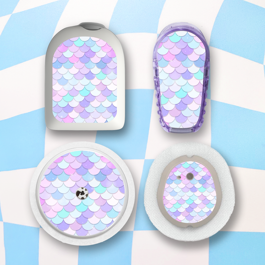 Mermaid Diabetes Stickers - 6 Pack