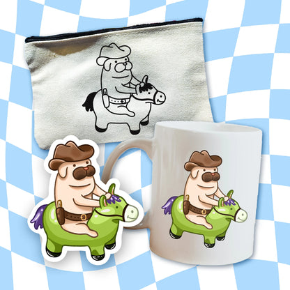 Cowboy Pug Gift Bundle