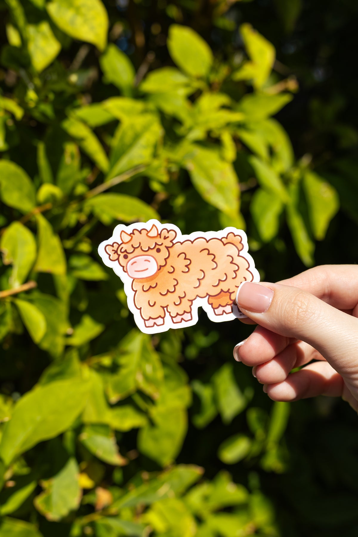 Fluffy Cow Sticker