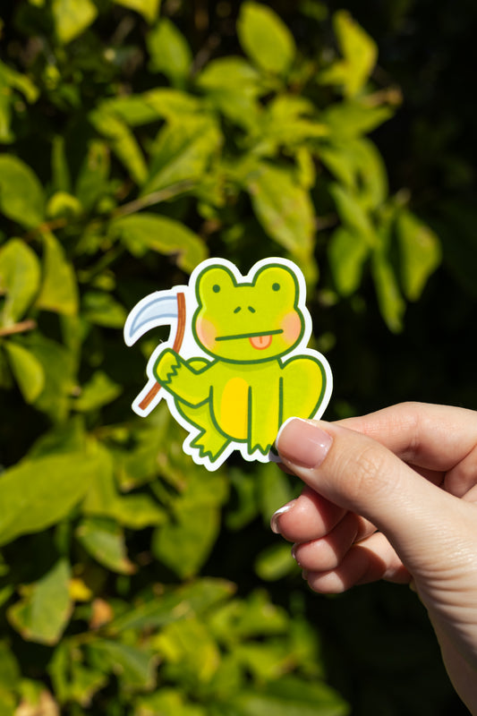 Frog with Scythe Sticker