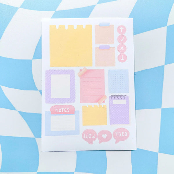 Notes Sticker Sheet – Arttay Designs
