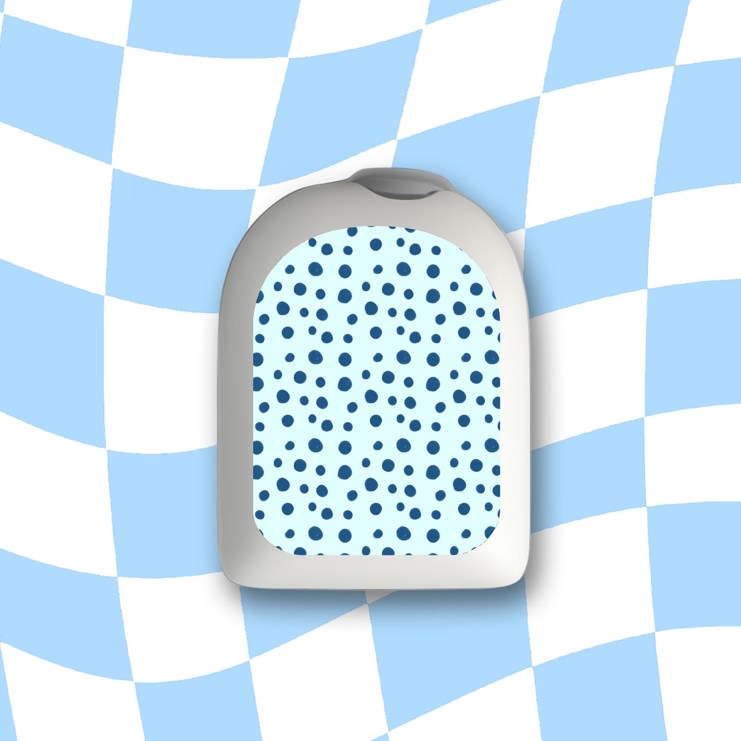 Blue Polka Dots Diabetes Device Stickers