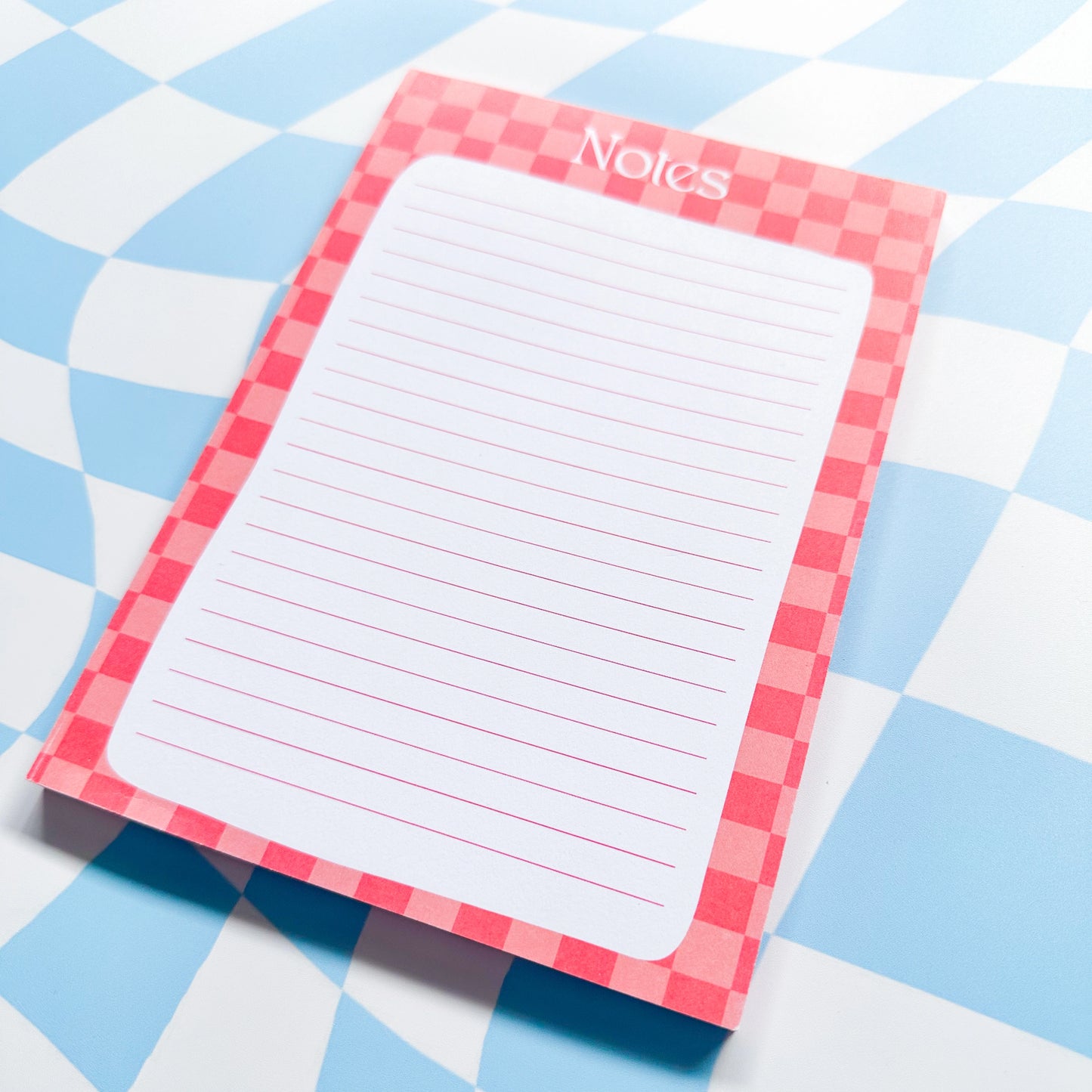 Pink Checkered A5 Notepad