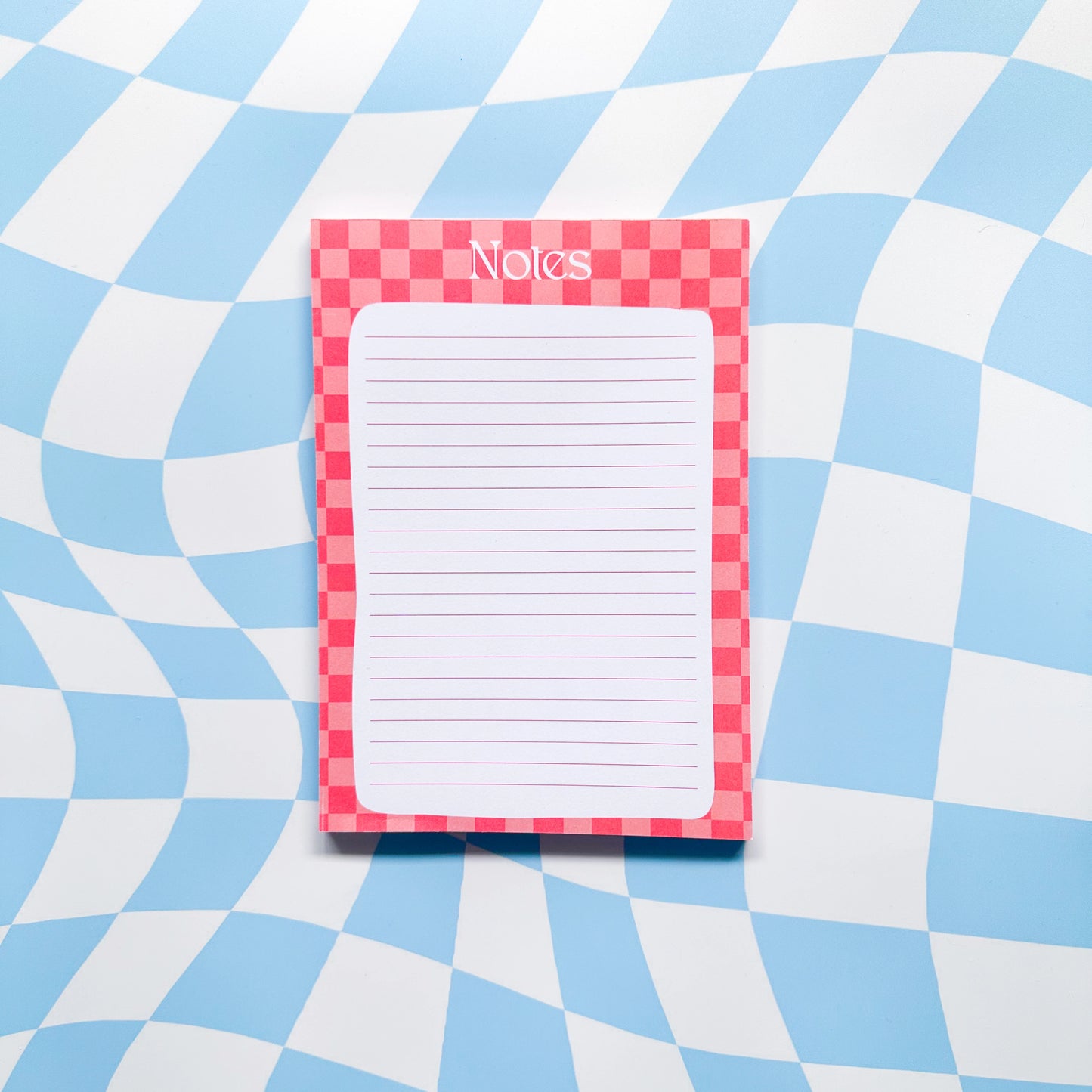 Pink Checkered A5 Notepad