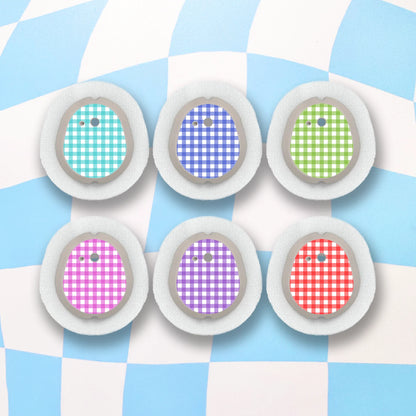 Plaid Diabetes Device Stickers
