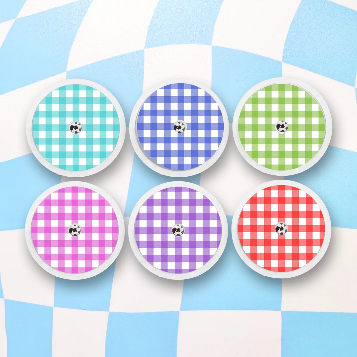 Plaid Diabetes Device Stickers