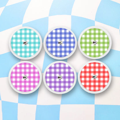 Plaid Diabetes Device Stickers