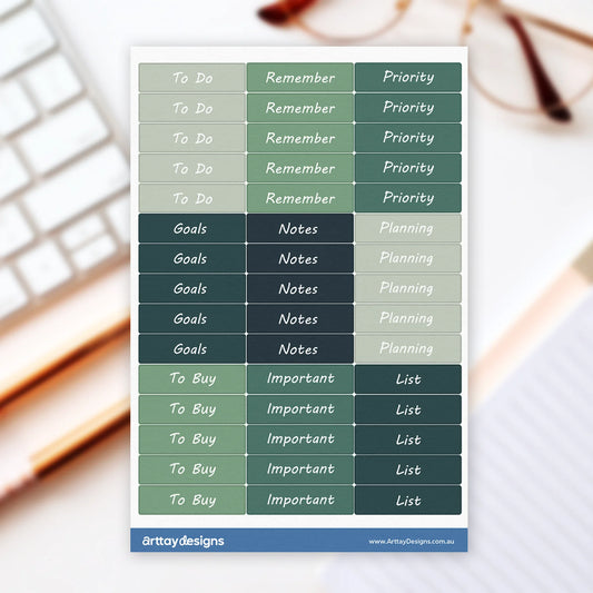 Planner Label Sticker Sheet