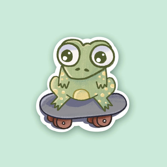 Skater Frog Sticker
