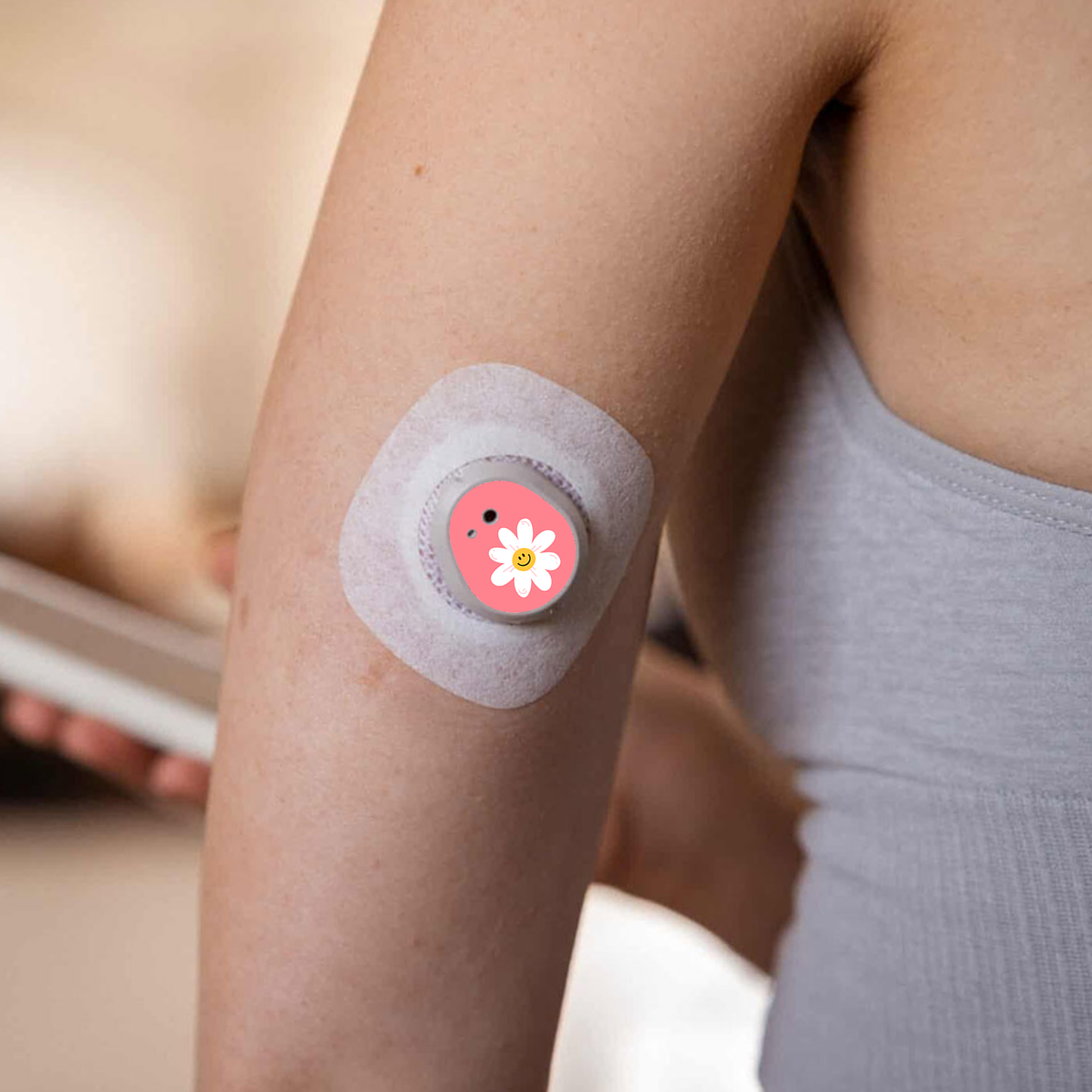 Smiley Daisy Dexcom G7 Transmitter Stickers - 6 Pack