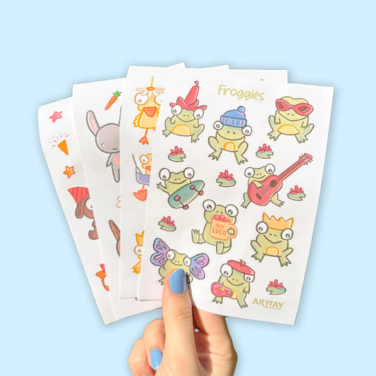 Animal Sticker Sheet Bundle
