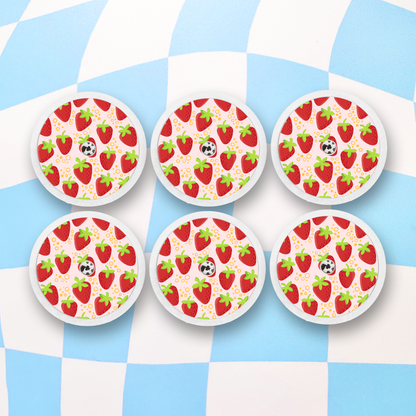 Strawberries Freestyle Libre Stickers - 6 Pack