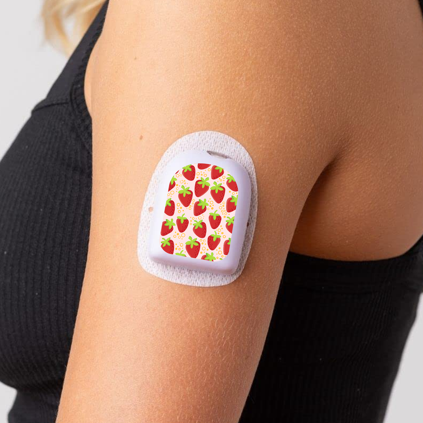 Strawberries Omnipod Stickers - 6 Pack