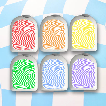 Swirly Colours Diabetes Device Stickers