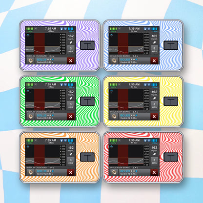 Swirly Colours Diabetes Device Stickers