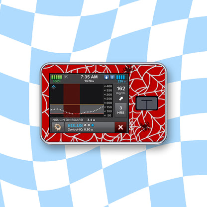 Spider Web Diabetes Device Stickers