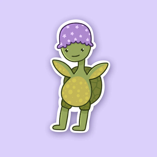 Showering Turtle Sticker