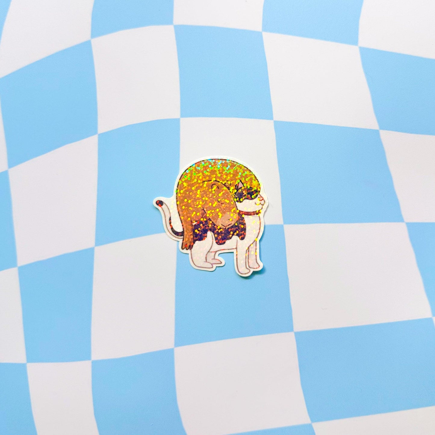 Holographic Cat & Capybara Sticker - Arttay Designs