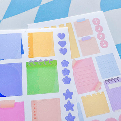 Notes Sticker Sheet Set - Arttay Designs