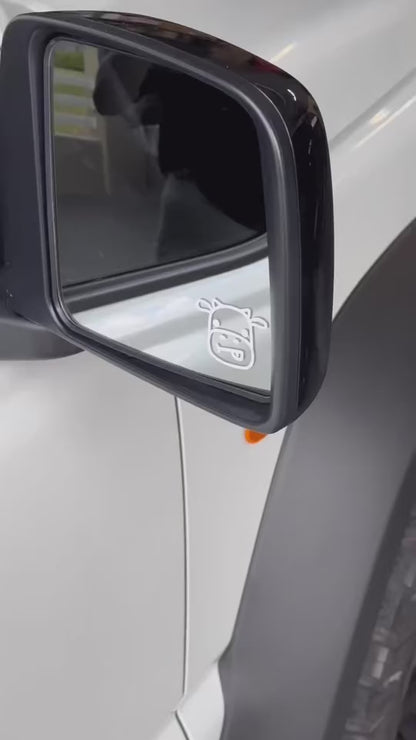 Cow Mirror Decal Sticker