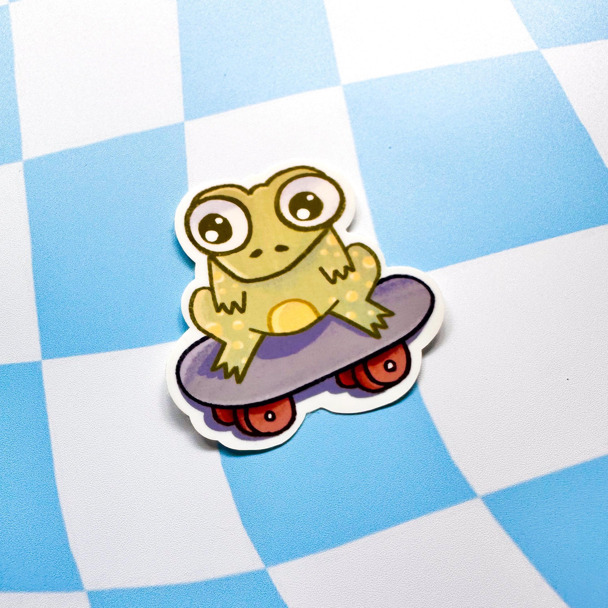 Skater Frog Sticker - Arttay Designs
