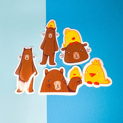 Capybara Sticker Set