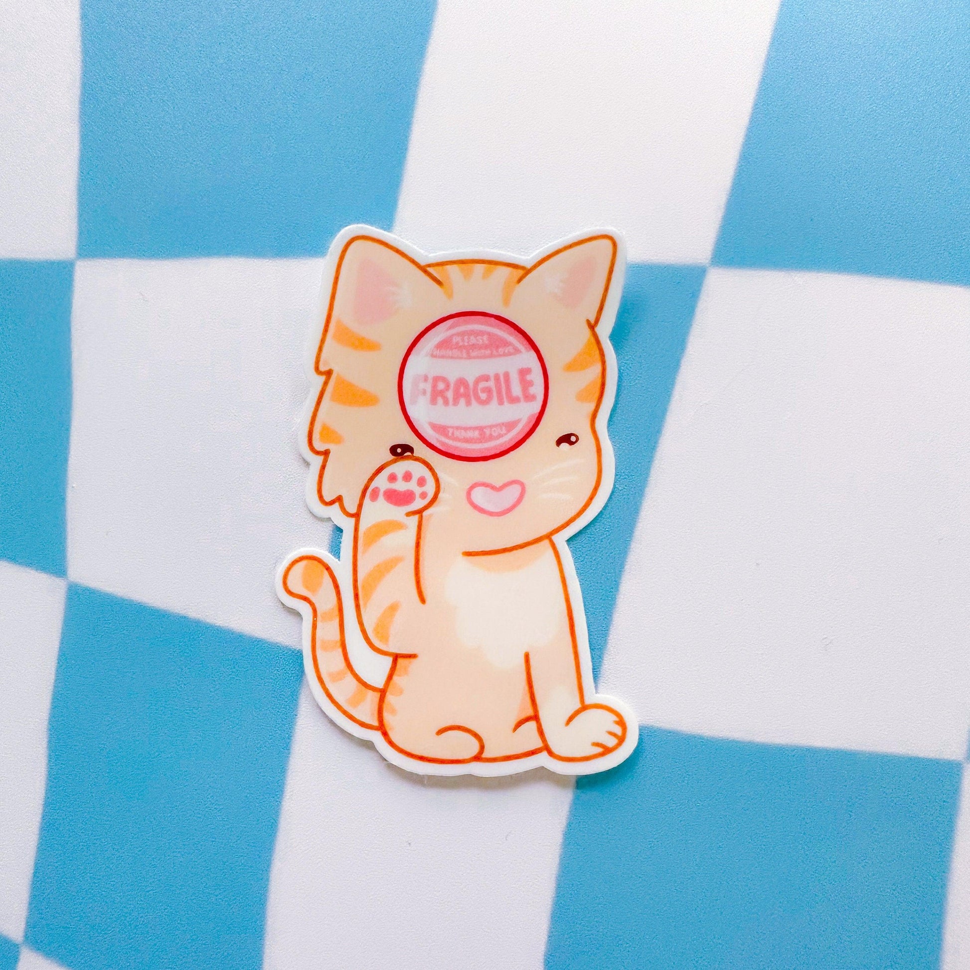 Fragile Cat Sticker