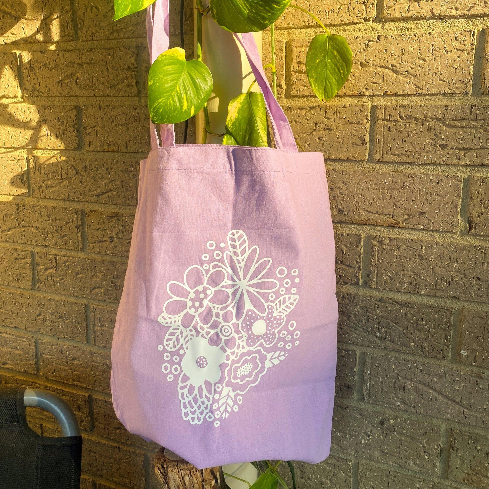 Purple Flower Tote Bag